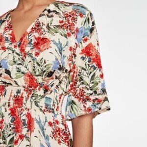 EUC Zara Patterned Mini Dress, Size M Floral Cocktail Dress Zara Party Dress